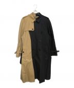 BURBERRY×Gosha Rubchinskiyバーバリー×ゴーシャラブチンスキー）の古着「ツートーントレンチコート」｜ベージュ×ブラック