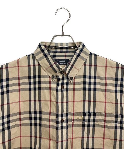 BURBERRY（バーバリー）BURBERRY (バーバリー) Gosha Rubchinskiy (ゴーシャラブチンスキー) Short Sleeved Check Shirt （ショートスリーブチェックシャツ） ベージュ サイズ:Mの古着・服飾アイテム