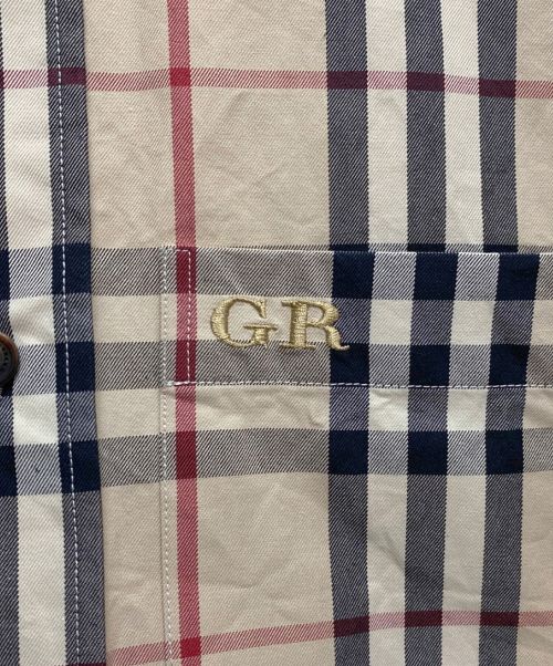 BURBERRY（バーバリー）BURBERRY (バーバリー) Gosha Rubchinskiy (ゴーシャラブチンスキー) Short Sleeved Check Shirt （ショートスリーブチェックシャツ） ベージュ サイズ:Mの古着・服飾アイテム