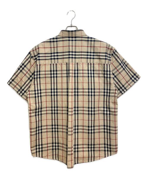 BURBERRY（バーバリー）BURBERRY (バーバリー) Gosha Rubchinskiy (ゴーシャラブチンスキー) Short Sleeved Check Shirt （ショートスリーブチェックシャツ） ベージュ サイズ:Mの古着・服飾アイテム