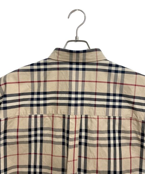 BURBERRY（バーバリー）BURBERRY (バーバリー) Gosha Rubchinskiy (ゴーシャラブチンスキー) Short Sleeved Check Shirt （ショートスリーブチェックシャツ） ベージュ サイズ:Mの古着・服飾アイテム