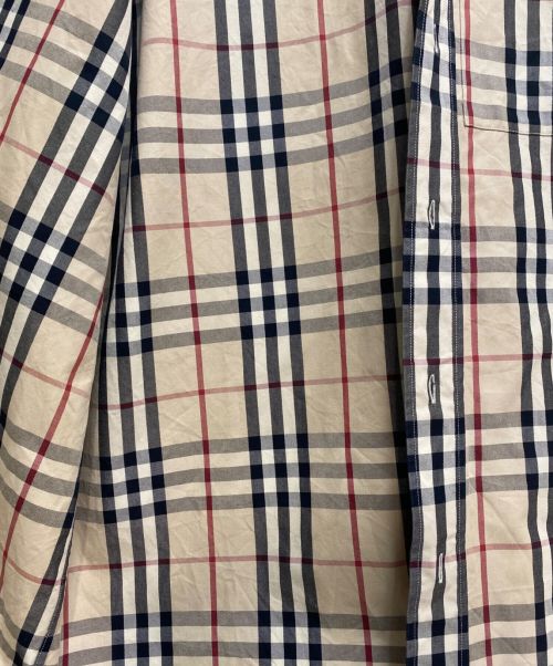 BURBERRY（バーバリー）BURBERRY (バーバリー) Gosha Rubchinskiy (ゴーシャラブチンスキー) Short Sleeved Check Shirt （ショートスリーブチェックシャツ） ベージュ サイズ:Mの古着・服飾アイテム