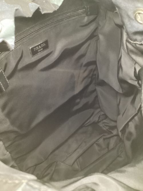 PRADA（プラダ）PRADA (プラダ) バックパック ネイビー×グレーの古着・服飾アイテム