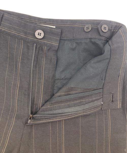 GALERIE VIE（ギャルリーヴィー）GALERIE VIE (ギャルリーヴィー) リネンキュプラシルク ワイドクロップドパンツ ブラック サイズ:32の古着・服飾アイテム