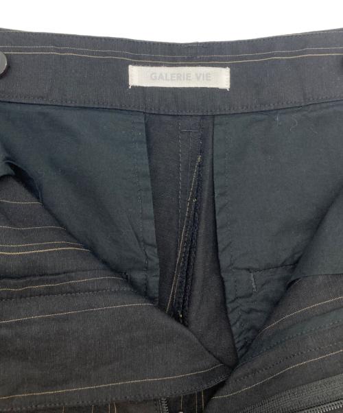 GALERIE VIE（ギャルリーヴィー）GALERIE VIE (ギャルリーヴィー) リネンキュプラシルク ワイドクロップドパンツ ブラック サイズ:32の古着・服飾アイテム