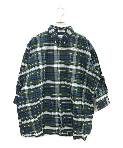 BEAMS BOY（ビームスボーイ）BEAMS BOY (ビームスボーイ) INDIVIDUALIZED SHIRTS (インディビジュアライズドシャツ) チェックシャツ　BEAMS BOY　INDIVIDUALIZED SHIRTS グリーン サイズ:表記なしの古着・服飾アイテム
