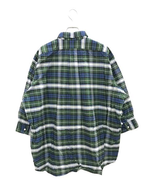 BEAMS BOY（ビームスボーイ）BEAMS BOY (ビームスボーイ) INDIVIDUALIZED SHIRTS (インディビジュアライズドシャツ) チェックシャツ　BEAMS BOY　INDIVIDUALIZED SHIRTS グリーン サイズ:表記なしの古着・服飾アイテム