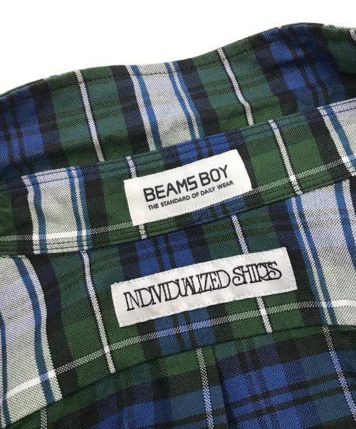 BEAMS BOY（ビームスボーイ）BEAMS BOY (ビームスボーイ) INDIVIDUALIZED SHIRTS (インディビジュアライズドシャツ) チェックシャツ　BEAMS BOY　INDIVIDUALIZED SHIRTS グリーン サイズ:表記なしの古着・服飾アイテム