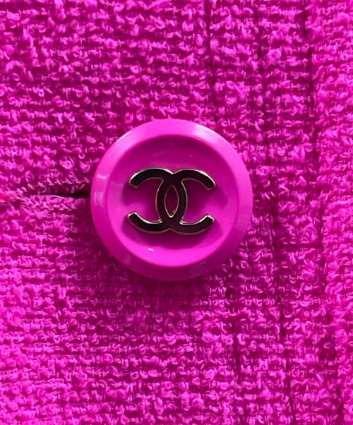 CHANEL（シャネル）CHANEL (シャネル) ノーカラージャケット ピンク サイズ:40の古着・服飾アイテム