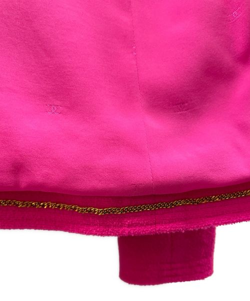 CHANEL（シャネル）CHANEL (シャネル) ノーカラージャケット ピンク サイズ:40の古着・服飾アイテム