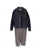 BALENCIAGAバレンシアガ）の古着「ドッキングデニムジャケット」｜ブラック