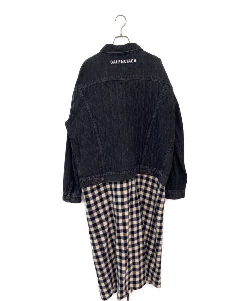 BALENCIAGA（バレンシアガ）BALENCIAGA (バレンシアガ) ドッキングデニムジャケット ブラック サイズ:38の古着・服飾アイテム