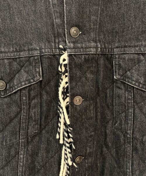 BALENCIAGA（バレンシアガ）BALENCIAGA (バレンシアガ) ドッキングデニムジャケット ブラック サイズ:38の古着・服飾アイテム