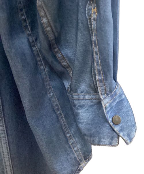 DIESEL（ディーゼル）DIESEL (ディーゼル) 転写プリントシャツワンピース ブルー サイズ:xsの古着・服飾アイテム