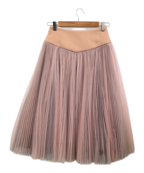 BORDERS at BALCONY（ボーダーズアットバルコニー）BORDERS at BALCONY (ボーダーズアットバルコニー) チュールスカート ピンク サイズ:36の古着・服飾アイテム