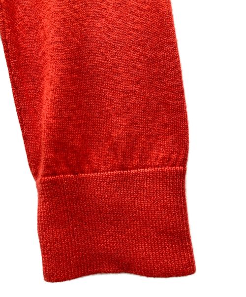 JIL SANDER NAVY（ジルサンダー ネイビー）JIL SANDER NAVY (ジルサンダー ネイビー) シルクウールクルーネックニット レッド サイズ:XLの古着・服飾アイテム