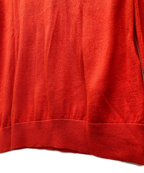 JIL SANDER NAVY（ジルサンダー ネイビー）JIL SANDER NAVY (ジルサンダー ネイビー) シルクウールクルーネックニット レッド サイズ:XLの古着・服飾アイテム