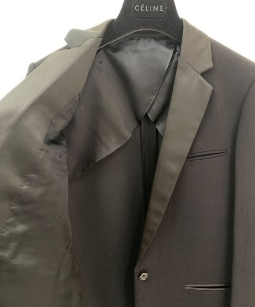 CELINE（セリーヌ）CELINE (セリーヌ) シルクカラー切替ジャケット ブラック サイズ:40の古着・服飾アイテム