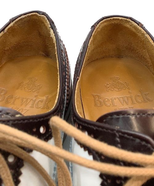 berwick（バーウィック）berwick (バーウィック) ウィングチップシューズ ホワイト×ブラウン サイズ: 2 1/2の古着・服飾アイテム