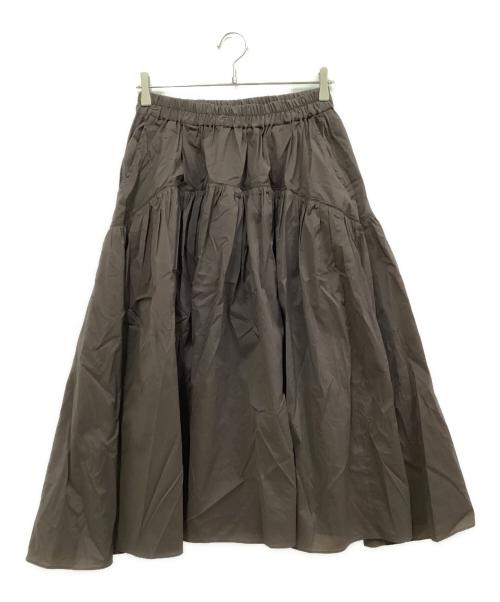 IENA（イエナ）IENA (イエナ) ナイロンストレッチフレアスカート ブラウン サイズ:SIZE 38の古着・服飾アイテム
