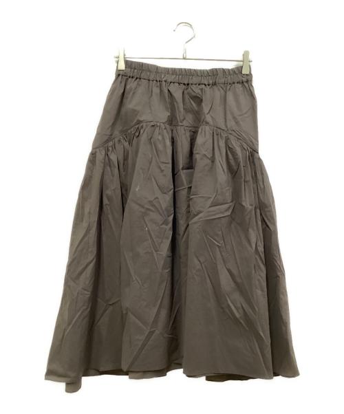 IENA（イエナ）IENA (イエナ) ナイロンストレッチフレアスカート ブラウン サイズ:SIZE 38の古着・服飾アイテム