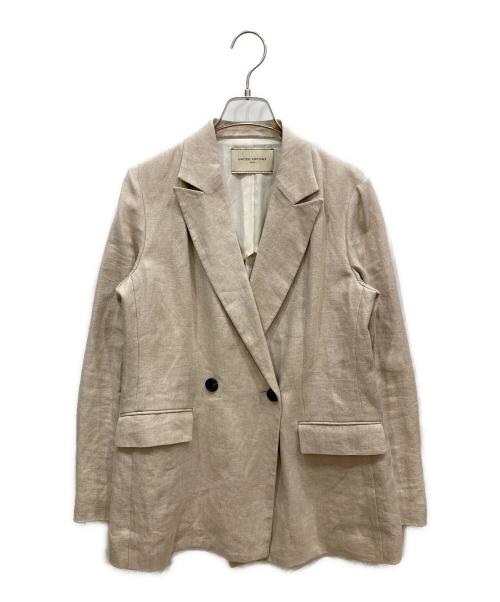 UNITED ARROWS TOKYO（ユナイテッドアローズトウキョウ）UNITED ARROWS TOKYO (ユナイテッドアローズトウキョウ) リネンジャケット ベージュ サイズ:SIZE 36の古着・服飾アイテム