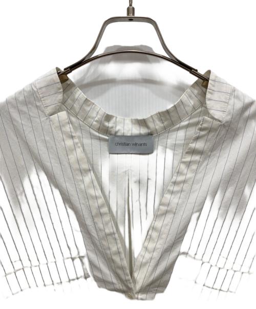 christian wijnants（クリスチャン ワイナンツ）christian wijnants (クリスチャン ワイナンツ) ストライプシャツ ブルー サイズ:36の古着・服飾アイテム