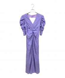 Ameri（アメリ）の古着「バックオープンギャザードレス」｜パープル