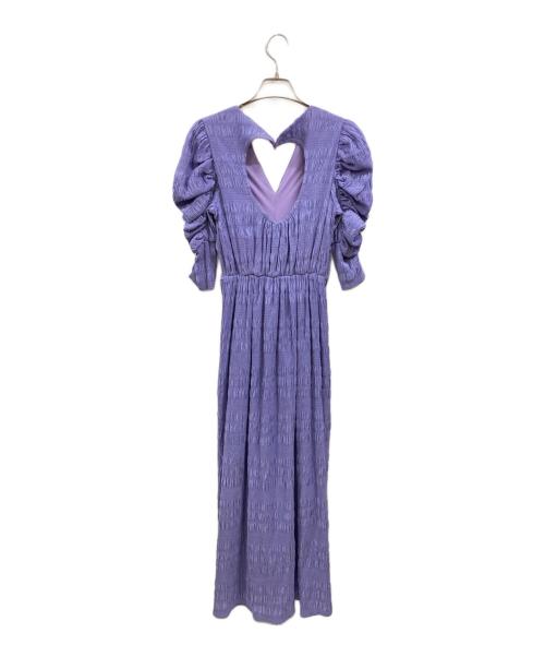 Ameri（アメリ）Ameri (アメリ) バックオープンギャザードレス パープル サイズ:Sの古着・服飾アイテム