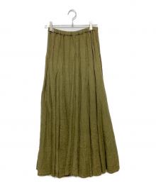 Maison de Vacances（メゾンドバカンス）の古着「Flare Skirt リネン フレアスカート」｜カーキ