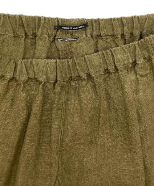 Maison de Vacances（メゾンドバカンス）Maison de Vacances (メゾンドバカンス) Flare Skirt リネン フレアスカート カーキ サイズ:FREEの古着・服飾アイテム