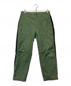 Engineered Garments×BEAMS PLUSエンジニアドガーメンツ×ビームスプラス）の古着「サイドラインファティーグパンツ」｜オリーブ