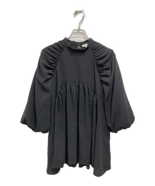 ENFOLD（エンフォルド）ENFOLD (エンフォルド) GATHER PULLOVER ブラック サイズ:38の古着・服飾アイテム