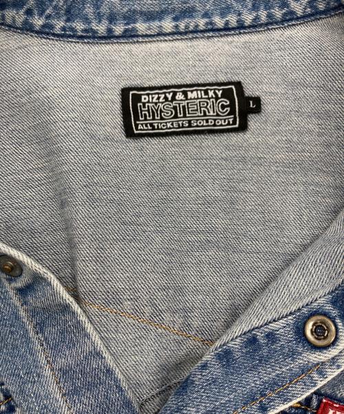 Hysteric Glamour（ヒステリックグラマー）Hysteric Glamour (ヒステリックグラマー) SUPER FUZZ刺繍 ウエスタンデニムシャツ インディゴ サイズ:Lの古着・服飾アイテム