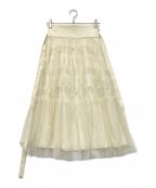 JILL STUARTジルスチュアート）の古着「フェザーシャワースカート」｜アイボリー