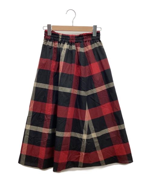 BLUE LABEL CRESTBRIDGE（ブルーレーベルクレストブリッジ）BLUE LABEL CRESTBRIDGE (ブルーレーベルクレストブリッジ) ドッキングワンピース ブラック×レッド サイズ:38の古着・服飾アイテム