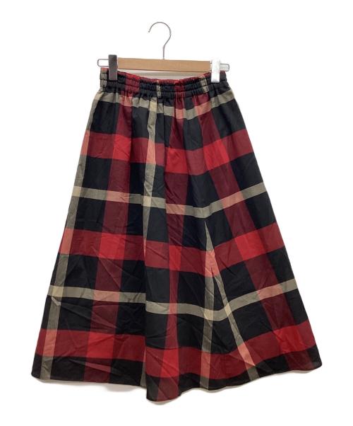 BLUE LABEL CRESTBRIDGE（ブルーレーベルクレストブリッジ）BLUE LABEL CRESTBRIDGE (ブルーレーベルクレストブリッジ) ドッキングワンピース ブラック×レッド サイズ:38の古着・服飾アイテム