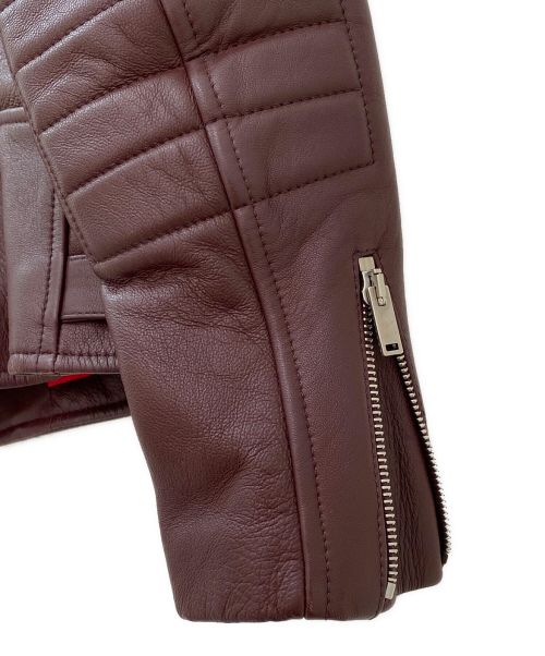 CELINE（セリーヌ）CELINE (セリーヌ) ダブルライダースジャケット ボルドー サイズ:36の古着・服飾アイテム