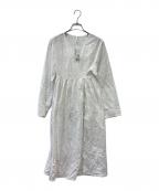 TOMORROW LANDトゥモローランド）の古着「FIL コットンカットワークレース カシュクールワンピース」｜ホワイト