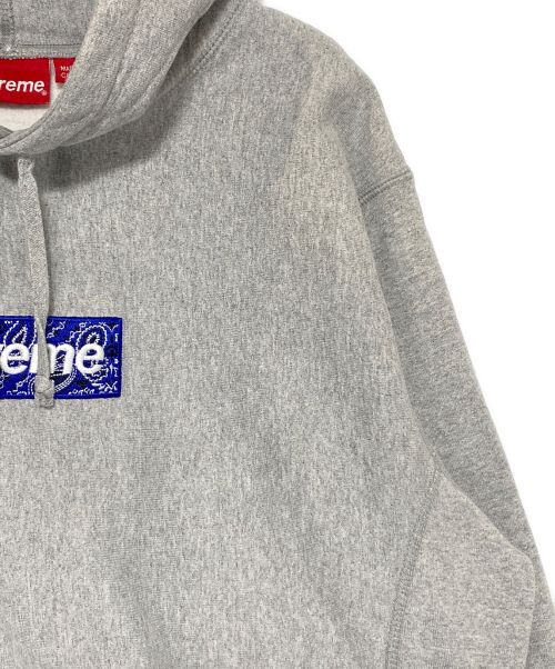 SUPREME（シュプリーム）SUPREME (シュプリーム) Bandana Box Logo Hooded Sweatshirt グレー サイズ:Lの古着・服飾アイテム