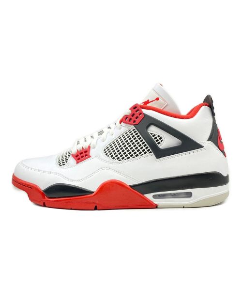 NIKE（ナイキ）NIKE (ナイキ) AIR JORDAN 4 RETRO WHITE/BLACK-TECH GREY-FIRE RED サイズ:30.0cm ( US 12 ) 未使用品の古着・服飾アイテム