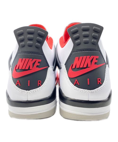 NIKE（ナイキ）NIKE (ナイキ) AIR JORDAN 4 RETRO WHITE/BLACK-TECH GREY-FIRE RED サイズ:30.0cm ( US 12 ) 未使用品の古着・服飾アイテム