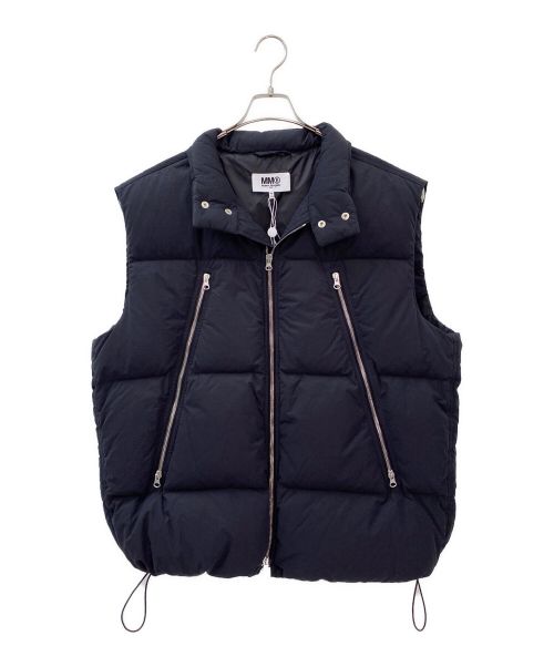 MM6 Maison Margiela（エムエムシックスメゾンマルジェラ）MM6 Maison Margiela (エムエムシックス メゾンマルジェラ) 八の字ダウンベスト ブラック サイズ:44の古着・服飾アイテム