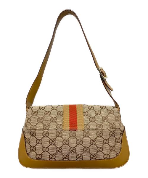 GUCCI（グッチ）GUCCI (グッチ) GGキャンバスワンショルダーバッグ ブラウンの古着・服飾アイテム