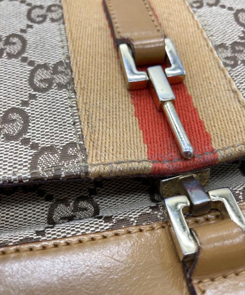 GUCCI（グッチ）GUCCI (グッチ) GGキャンバスワンショルダーバッグ ブラウンの古着・服飾アイテム