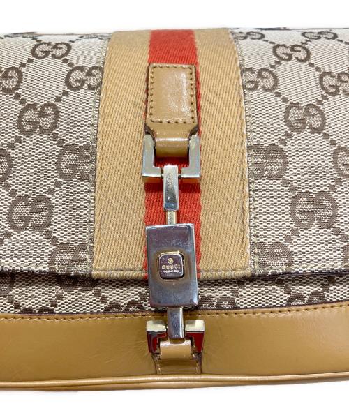 GUCCI（グッチ）GUCCI (グッチ) GGキャンバスワンショルダーバッグ ブラウンの古着・服飾アイテム