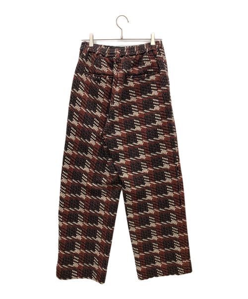 MAISON SPECIAL（メゾンスペシャル）MAISON SPECIAL (メゾンスペシャル) キルトジャガードワンタックワイドパンツ レッド サイズ:SIZE　01の古着・服飾アイテム