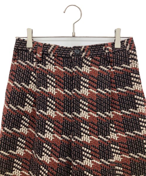 MAISON SPECIAL（メゾンスペシャル）MAISON SPECIAL (メゾンスペシャル) キルトジャガードワンタックワイドパンツ レッド サイズ:SIZE　01の古着・服飾アイテム