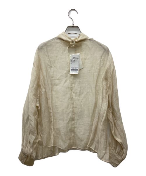 Noble（ノーブル）Noble (ノーブル) シアーオーガンジーハイネックブラウス ベージュ サイズ:FREEの古着・服飾アイテム