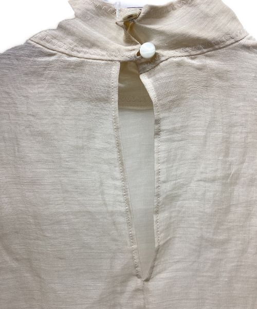 Noble（ノーブル）Noble (ノーブル) シアーオーガンジーハイネックブラウス ベージュ サイズ:FREEの古着・服飾アイテム